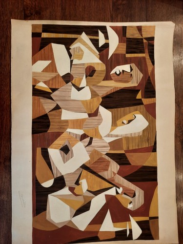 Huile papier moderniste - papier,
