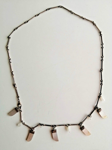 Ancien collier sautoir décor - ancien,