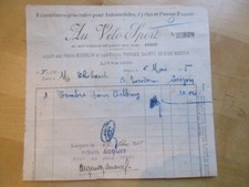 INDOCHINE FACTURE AU VELO