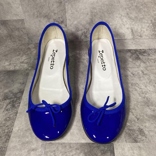 Repetto camille blue patent - repetto,