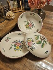 Lot Ensemble Saladier Et Plat Avec Couvercle  Faience De  Lunéville  Numéroté