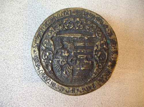 Ancien seau tampon blason
