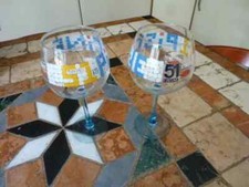 2 Verres pastis 51 Piscine Design Tabas verres publicitaires neufs bar bistrot