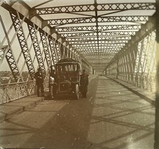 FRANCE Pont de Cubzac construit par Gustave Eiffel Photo Plaque c1920 Vintage §3