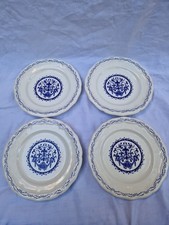 4 Superbes Assiettes À Pain Gien Rouen Bleu 32