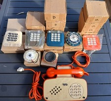 Lot Pieces Detacher (Neuve/occasion) Téléphone orange/bleu/marron Socotel vintag