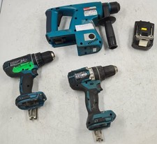Lot De 4 Makita Outils DHP484, BHR200 Marteau Perceuse, DHP482 Perceuse- Pièces