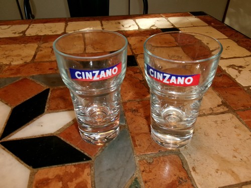 Lot verres cinzano fond - lot,