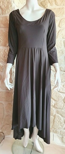 Robe marron asymétrique - , neuve