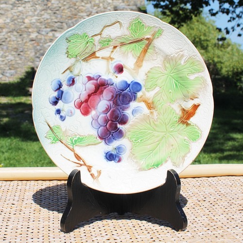Ancienne assiette barbotine - ancienne,