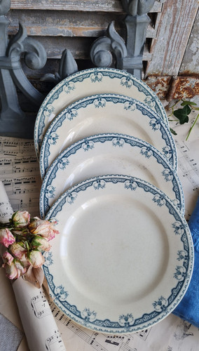 Anciennes assiettes plates - anciennes,