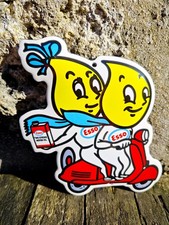 Plaque émaillée Pin Up ESSO