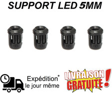Lot 4 Support LED 5 mm Noir