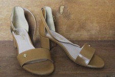 sandales cuir taille 39 camel talon 5cm