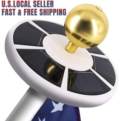 Solar powered flag pole - powered,