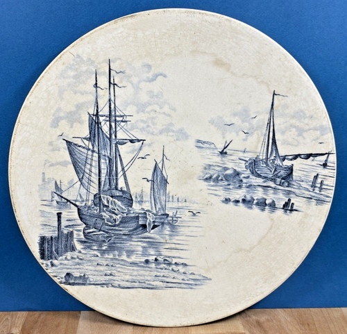 Grand plat ancien terre fer - ancien,
