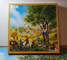 RARE Puzzle VINTAGE 1000 pièces Nathan « L’été dans les prés » Christian Lamotte