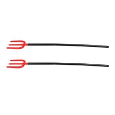 2 pièces Halloween Devil Pitch Fork Prop 42,8 pouces poignée