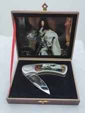 Couteau de Collection Neuf à l'effigie de Louis XIV. Lame Inox 8cm. Coffret Bois