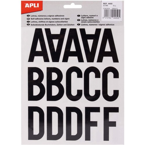 Lettres majuscules adhésives