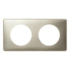 Legrand Céliane 099861 - Plaque de finition Métal Titane - 2 postes