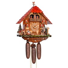 Pendule à coucou "Forest Concert" Horloge murale en bois
