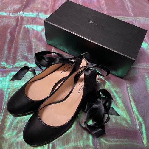 Rare repetto black satin - black,