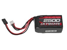 Ultimate RC LiPo Batterie 7.4V 2S 2500mAh Récepteur JR Mâle Hump