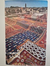 affiche MAROC Royal Air Maroc , Tourisme, Tapis Kairouan 1970, 100×62