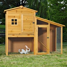 Clapier à lapins en bois Cage pour petits animaux Enclos Animal