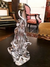 PIED DE LAMPE EN CRSTAL MASSIF SIGNE  SCHNEIDER FRANCE