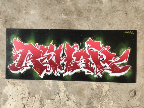 Peinture grand format signée