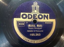  78 RPM - FERERA & PAALUHI - Maria, Mari - ODEON 165.263 GUITARE HAWAÏENNE 