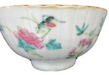 Bol porcelaine Chine XIXe decor insectes fleurs antique chinese