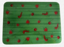 Planche à découper pour cuisine, en verre ,"fruits rouges"