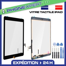 VITRE TACTILE COMPLETE ECRAN IPAD 2/3/4/5/6/7/8/AIR/MINI NOIR BLANC + ADHÉSIF