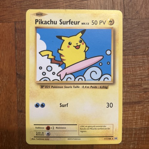 Carte pokémon 111 - carte, pikachu