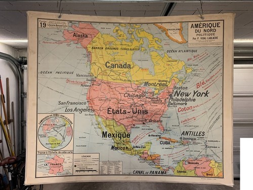 Ancienne affiche carte - ancienne,