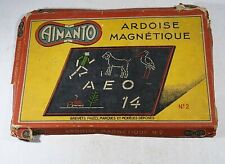 FALCO n° 2 JEU AIMANTO ardoise MAGNETIQUE Lettres Alphabet 1950 boite ancien