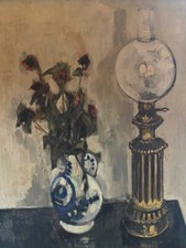 Très grande et rare huile sur