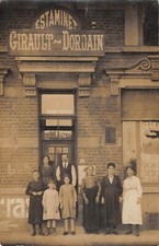 CPA 59 ARMENTIERES CARTE PHOTO DE L'ESTAMINET CAFE GIRAULT DORDAIN