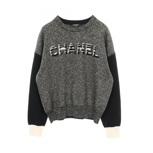 Pull tricot logo chanel - pull,
