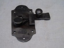 Verrou loquet de porte fer forgé à ressort