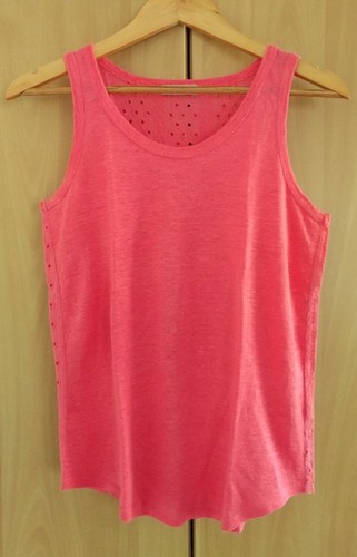 Debardeur rose corail ajoure - rose,