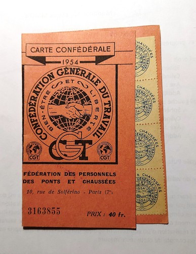 Carte cgt 1954 ponts - carte, et