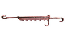 Ancienne crémaillère de cheminée en fer forgé