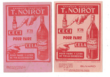 4 Buvards publicitaires thème alcool fort NOIROT variantes