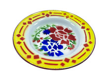 Vintage Porcelaine Émail Plat