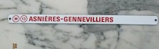 Plaque emaillee indicatrice Asniere Gennevilliers metro Paris M 13