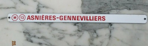 Plaque emaillee indicatrice